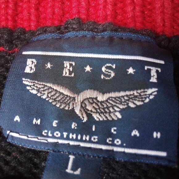 Vintage Abstract Geometric Stripes Crewneck Sweater - Picture 2 of 5